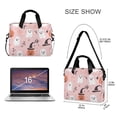 thumbnail image 3 of FORMRS 16" Laptop Bag Carrying Sleeve Case with Handle Travel Shoulder Briefcase, Pink Halloween Ghosts, 3 of 8