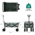 thumbnail image 2 of QISHENSHUI Sturdy Collapsible Folding Camping Wagon Perfect for Beach Getaways Garden Tasks Park Events and Hassle-Free Utility Picnic Use in Outdoor Environments, Grey, 2 of 7