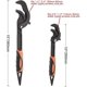 thumbnail image 2 of 2 Pcs Multi-Function Adjustable Wrench Set, Quick Torque Wrench, Water Pipe and Nut Wrench (Capacity: 1.5 to 3 cm and 3 to 6 cm), 2 of 5