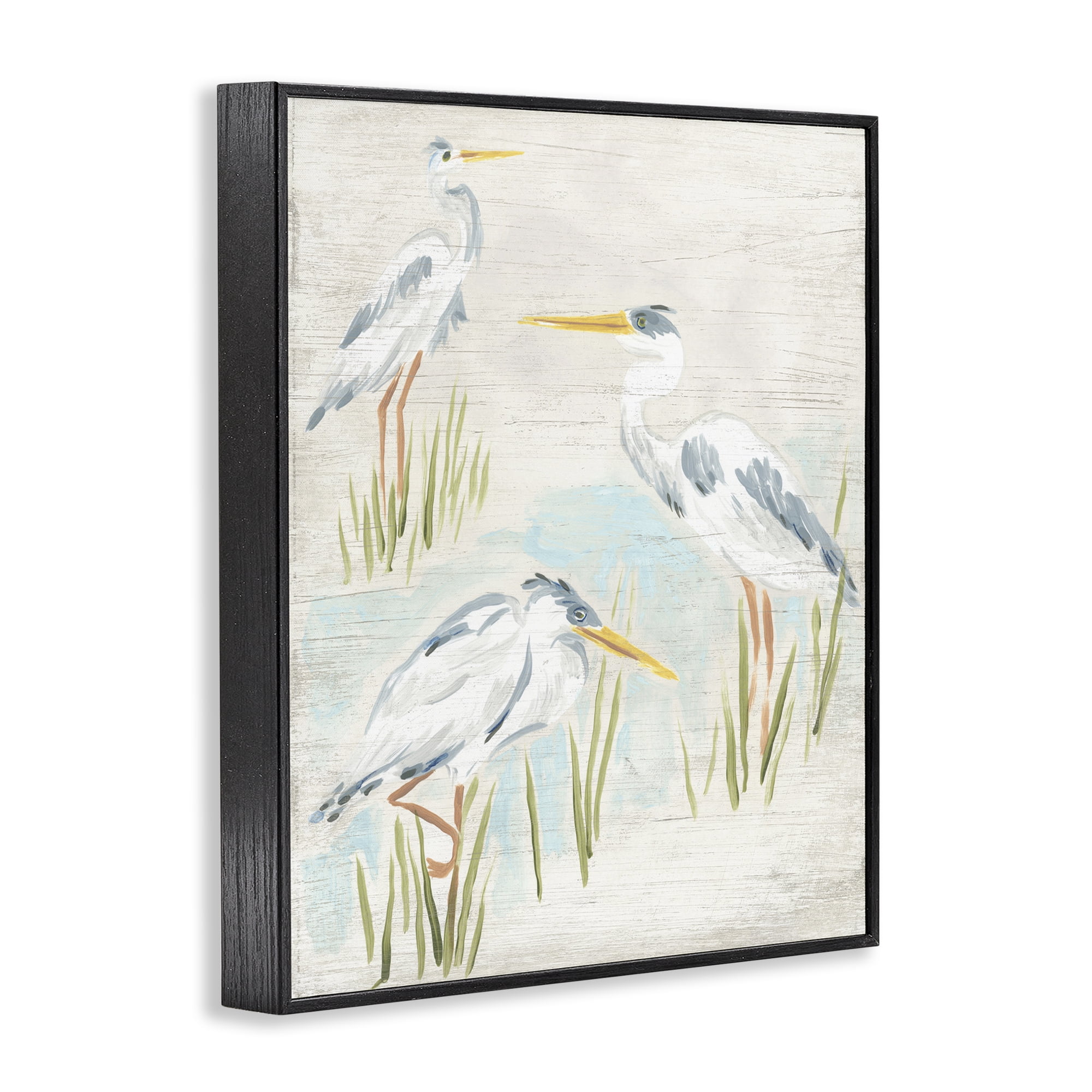 Stupell Industries Rustic Lake Birds Animals & Insects Painting Black Framed Art Print Wall Art, 11 x 14