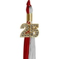 thumbnail image 3 of Endea Graduation Red/Grey Graduation Tassel with Gold Date Drop, 3 of 10