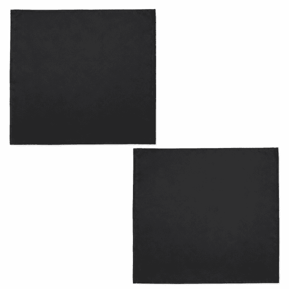 2 Pack Small Square Tablecloth 24x24 Inch, Black Stain and Wrinkle Resistant Washable Polyester Table Cover for Nightstand End Table