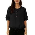thumbnail image 2 of Jacenvly Hauts pour Femmes Tendance Liquidation Mode Hauts d'Été à Manches Courtes Col Rond Unis Débardeurs Réguliers Hauts pour Femmes en Liquidation, 2 of 7