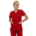 thumbnail image 3 of Medichic Women's Medical Scrubs Top - V-Neck 4-Way Stretch with 3 Pockets - Available in 20+ Colors, 3 of 6