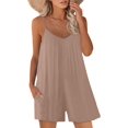 thumbnail image 1 of ORUYROP SNUGWIND Femmes Décontractée Sans Manches Lâches Combinaisons Réglables Shorts Stretch Romper avec Poches Poches, 1 of 4