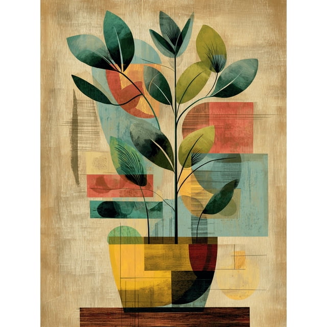 Qisvanset Abstract Cityscape Canvas Print 12x16 Inch Restaurant Decor