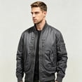 thumbnail image 6 of Mens Spring Autumn Casual Outerwear Stand Collar Multi Pocket Zip Up Daily Bomber Jacket, 6 of 6
