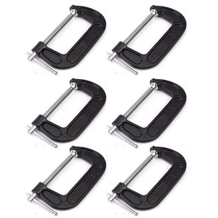 

Wideskall 6 x 2.25 inch Heavy Duty Malleable C Clamp Pack of 6