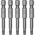 thumbnail image 1 of HUGFEGWE Torx Screwdriver Bits, T20 Magnetic Torx Head Screw Driver Bit, with 1/4 Inch Hex Shank, 50mm Length S2 Steel Screw Driver Kit Tools, for Repair Work, 10 Pcs CJB91-22858, 1 of 8