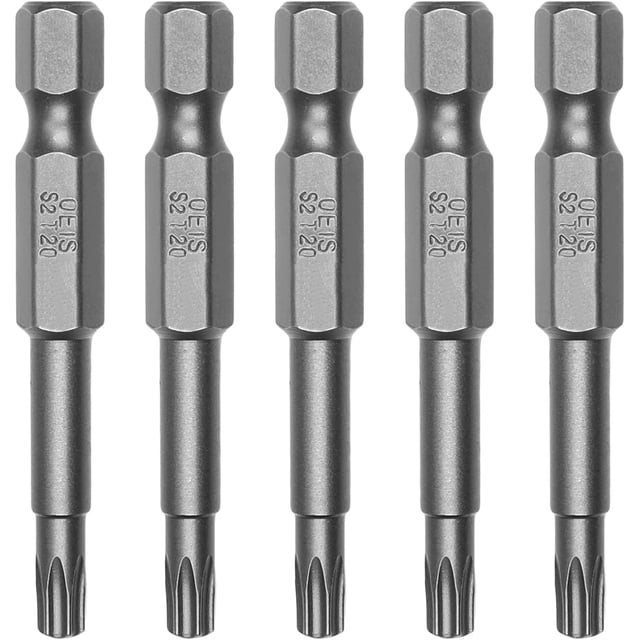 HUGFEGWE Torx Screwdriver Bits, T20 Magnetic Torx Head Screw Driver Bit, with 1/4 Inch Hex Shank, 50mm Length S2 Steel Screw Driver Kit Tools, for Repair Work, 10 Pcs CJB91-22858