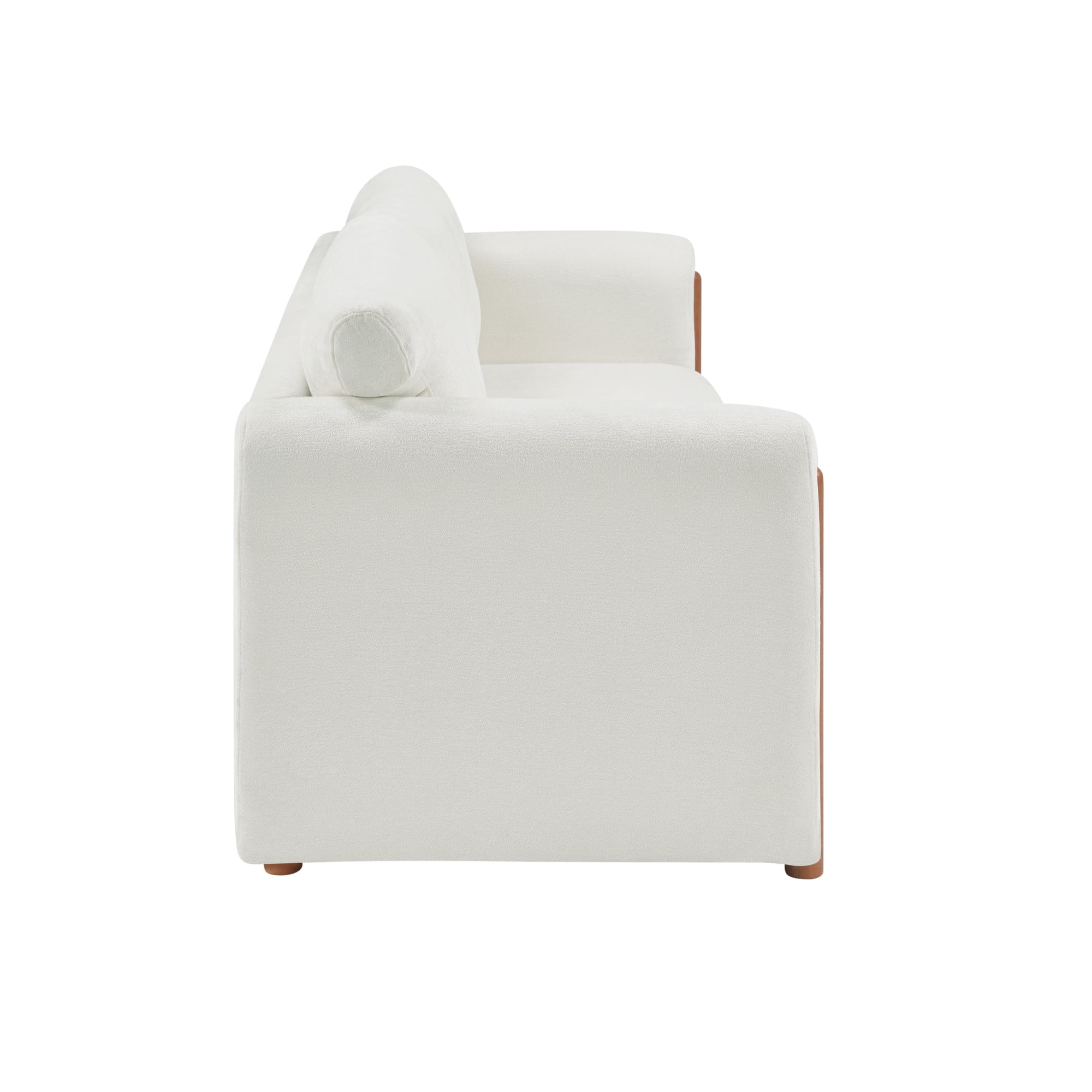 Leumius 79.1" 3-Seater Upholstered Couch, Accent Sofa with Square Arms for Living Room, Apartment and Small Space, Beige