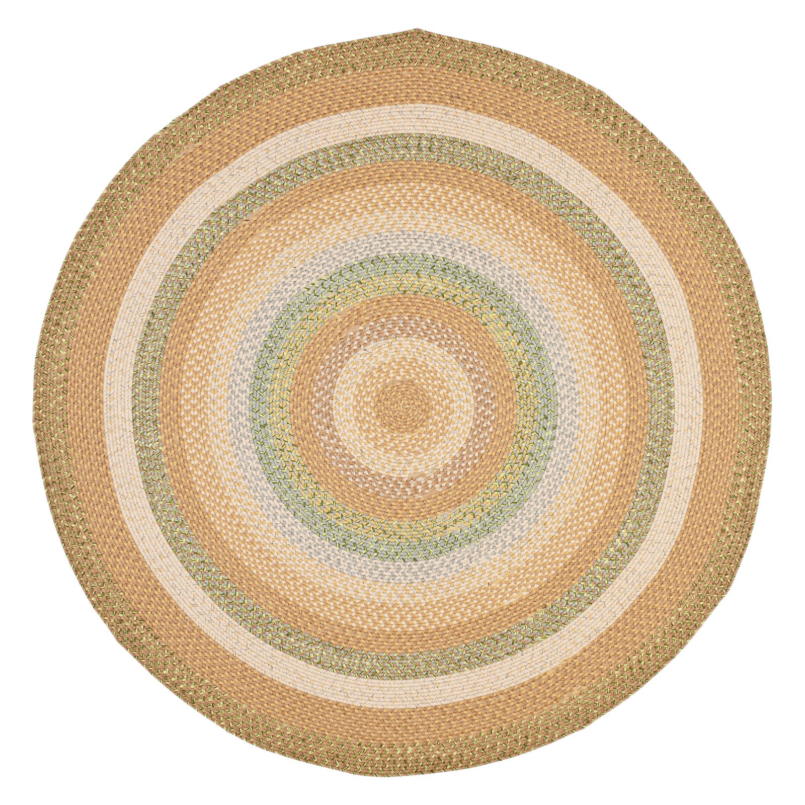 SAFAVIEH Braided Marco Stripe Bordered Area Rug, Tan/Multi, 4' x 6' Oval - image 3 of 5