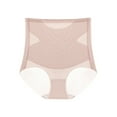 thumbnail image 4 of Swuxness Women's High Waisteded Shaper Panties Ice Silk Thin Softness Breathable High Elastic Comfortable Daily Seamless Stretch Cheeky Panties, 4 of 4