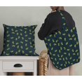 thumbnail image 5 of Soimoi Blue polyester Crepe Fabric Yellow Flower & Dots Print Fabric by the Yard 42 Inch Wide, 5 of 5