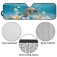 thumbnail image 7 of Psesaysky Car Windshield Sunshade Ocean Sea Turtle Floral, Blocks Sun Visor Protector Foldable Sun Shield Keep Your Vehicle Cool, Fits Windshields of Car Off-road Vehicle, 7 of 7
