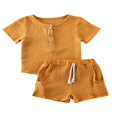 thumbnail image 1 of Unisex Baby Solid Color  Neck Short Sleeve Tee Shorts Set, 1 of 6