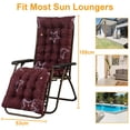 thumbnail image 5 of CJC Chaise Lounge Cushion Printed  Indoor Rocking Chair Cushion Outdoor  Cushions w/ Ties, 5 of 8