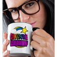 thumbnail image 2 of 3drose, Shooting Star Rainbow Awesome Granny, 11oz Two-tone Black Mug, 2 of 6