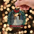 thumbnail image 4 of Chicago Christmas Ornament 4 Inch Wreath and Chicago Skyline, 4 of 4