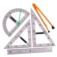 thumbnail image 3 of Juego de reglas de matemáticas de geometría grande perfecl 5 uds, 3 of 7