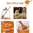 thumbnail image 4 of 16.7 Oz Glass Honey Jar with Dipper and bamboo Lid Honey Pot Honey Container Holder Syrup Dispenser for Home Kitchen$$Home Decor, Kitchen, & Other, 4 of 7