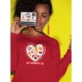 thumbnail image 2 of Valentine's Day Pets Love Sweatshirt Women -Image by Shutterstock, Female 3X-Large, 2 of 4