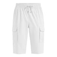 thumbnail image 4 of Besolor Womens Running Shorts High Waist Elastic Drawstring Lightweight Quick Dry Casual Athletic Workout Knee Length Shorts with Pocket, 4 of 7