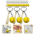 thumbnail image 2 of EeaseCA 16pcs Baseball Keychains Backpack Keyrings Bag Hanging Decoration Key Pendants, 2 of 7