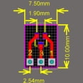 thumbnail image 4 of 80 Piezas SOT23 SOT23-3 Gira SIP3 Doble Cara SMD Gira DIP SIP3 Adaptador Placa Convertidora SOT SIP IC Enchufe PCB Tablero DIY Kit, 4 of 5