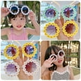thumbnail image 2 of Kids Daisy Sunglasses Flower Round Sunglasses for Toddler Funny Sunglasses Party Child Beach Party Eyewear, 2 of 6