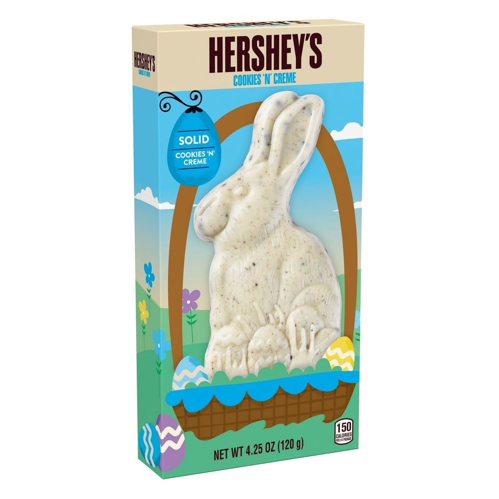 HERSHEY'S, Solid Cookies 'n' Creme Bunny Candy, Easter, 4.25 oz, Gift