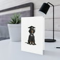 thumbnail image 5 of DistinctInk Greeting Card / Note Card - Black And Tan Coonhound Graduation - PACK of 50, 5 of 7