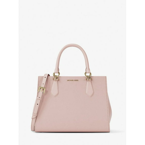 Michael Kors Outlet Marilyn Medium Saffiano Leather Satchel - Powder Blush