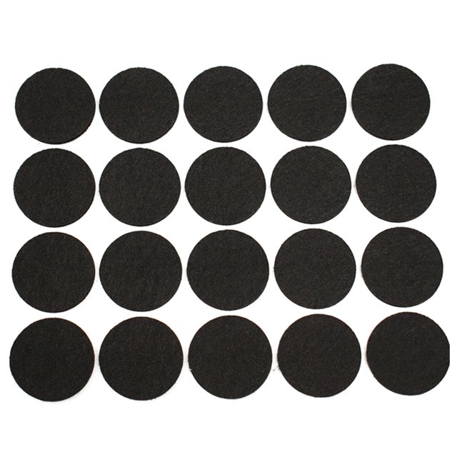 Milisten 200pcs Round Felt Pads 2cm Diameter Floor Protector Pad for Table Chair Furniture (Black)