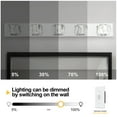 thumbnail image 4 of 35" Modern 5-Light LED Crystal Bathroom Vanity Light, Chrome Wall Sconce with Clear Crystal Shades, Bathroom Lighting Fixtures Over Mirror for Vanity, Bedroom, Hallway, 4 of 12