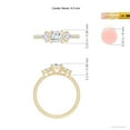 thumbnail image 4 of ANGARA Natural Three Stone Diamond Engagement Ring in 14K Yellow Gold for Women (Size-4.5mm| Color-I-J| Clarity-I1-I2) | April Birthstone, Anniversary, Jewelry Gift for Women | Natural Diamond Ring, 4 of 8