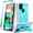 Blue, variant on FITO For Google Pixel 5 Case, Phone Case with Screen Protector and Kickstand (Green)