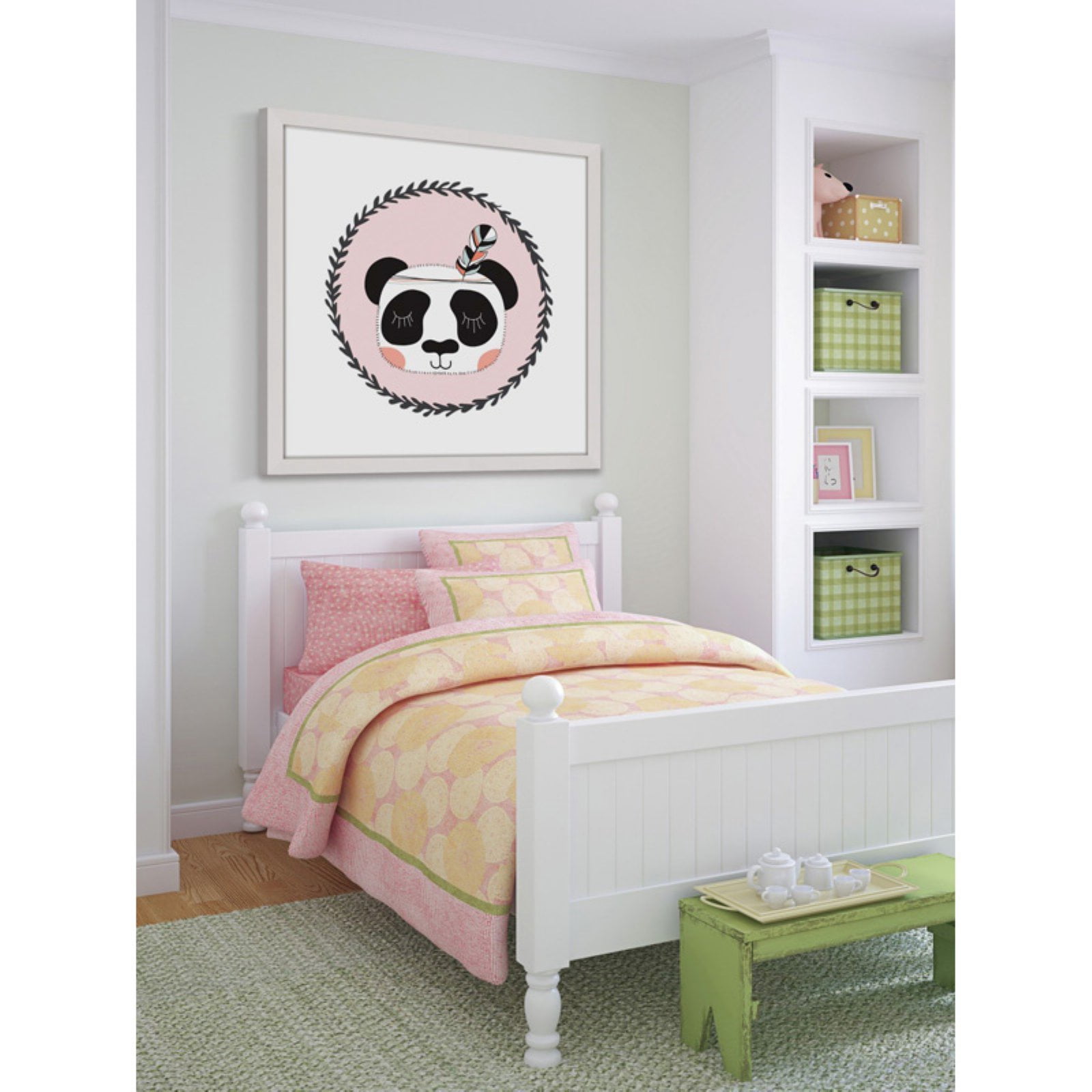 "Panda Feather" Framed Painting Print