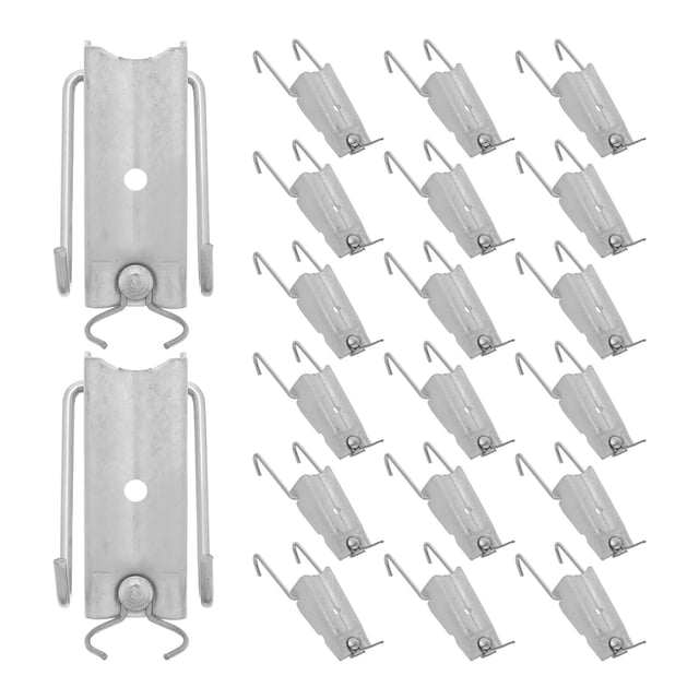 Luxshiny 20Ud De Fijación Para Film Y Malla De Invernadero En Aluminio Zinc Plateado
