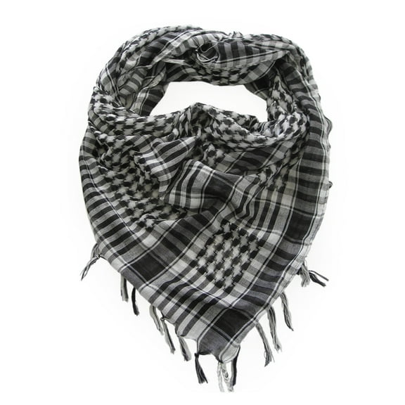 Unisex Plaid & Houndstooth Check Square Shemagh Kafiyah Desert Style Scarf Throw