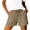 Khaki1, variant on Kojanyu Women's Drawstring Casual Running Shorts with Side Slit, 2026 Elastic Waist Pocketed Summer Beach Shorts, S-XXL