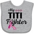 thumbnail image 3 of Inktastic Breast Cancer Awareness My Titi is a Fighter Boys or Girls Baby Bib, 3 of 4