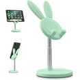 thumbnail image 1 of Soporte para teléfono móvil, soporte para teléfono móvil con ángulo ajustable en altura para escritorio, lindo soporte para teléfono de conejo para escritorio, compatible con todos los teléfonos móviles, iPhone, Samsung, Pixel, iPad, tableta (4-13 pulgadas) (verde) -Verde- Sincero Electrónica, 1 of 5