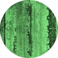 thumbnail image 1 of Ahgly Company Indoor Round Oriental Emerald Green Industrial Area Rugs, 7' Round, 1 of 4