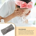 thumbnail image 3 of Sonducket Diademas de ganchillo invierno elástico de punto de punto ancho cálido grueso Universal calentador de orejas diadema regalos para mujeres Accesorio para el cabello Gris claro Sonducket AP009571-08B, 3 of 6