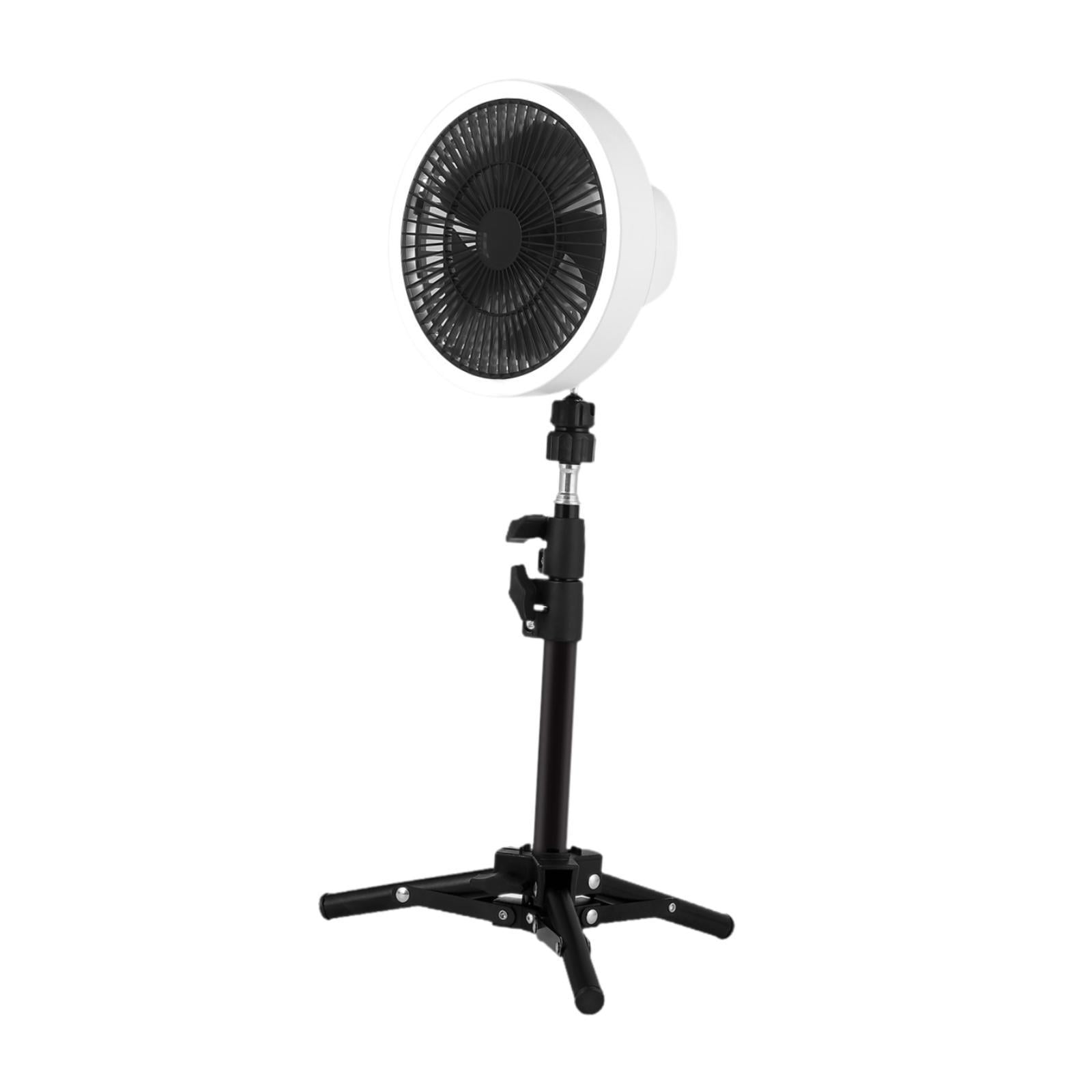 Tongina Tent Fan Camping Fan Tripod Table Fan Hanging Fan Lantern Desk Fan Tripod Fan for Camping Office Bed Bedroom Car White