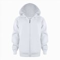 thumbnail image 3 of KPOPLK Boys Zip Up Hoodie Fall Long Sleeve Shirt Fashion Lightweight Hooded Jacket Coats for 1-9 Years White Size 8-9 Years, 3 of 8