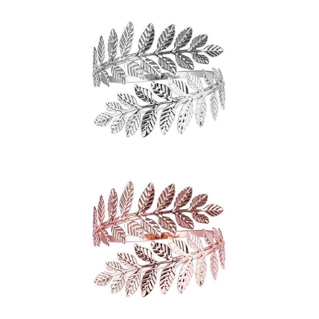 2 Uds. Brazaletes Zulema Hoja con remolino brazalete Elegante para playa 8 cm 3,1 pulgadas ancho 3 cm 1,2 pulgadas