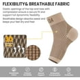 thumbnail image 3 of AVIDDA 1 Pair Plantar Fasciitis Support Socks Ankle Support Compression Foot Sleeves for Sprained Ankle, Running Sports Protection Pain Relief, Beige, Size XL, 3 of 7