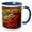 Blue/White, variant on 3drose, Alaska, Noatak National Preserve. Alpine Bearberry in Autumn Colors., 11oz Two-tone Yellow Mug